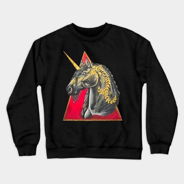 Black Unicorn Crewneck Sweatshirt by Lady Lilac